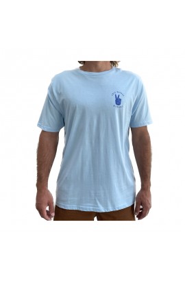 T shirt peace light blue.