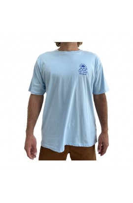 T shirt basque sunset light blue