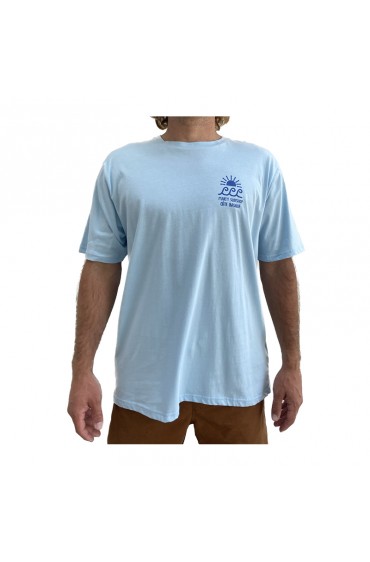 T shirt basque sunset light blue