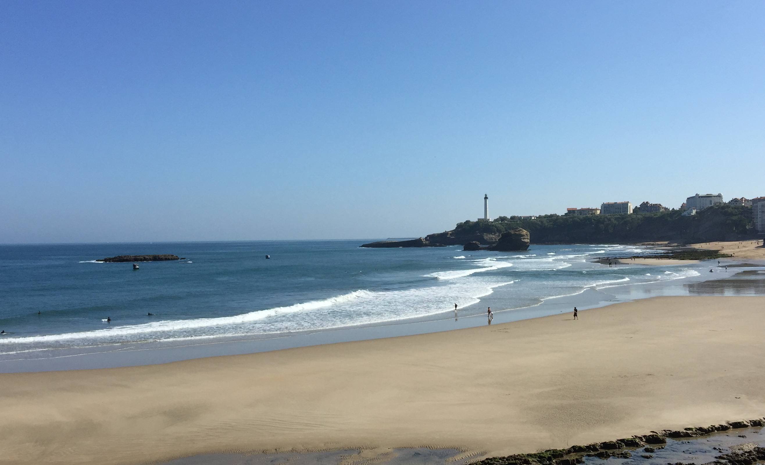 spot de surf de la grande plage biarritz