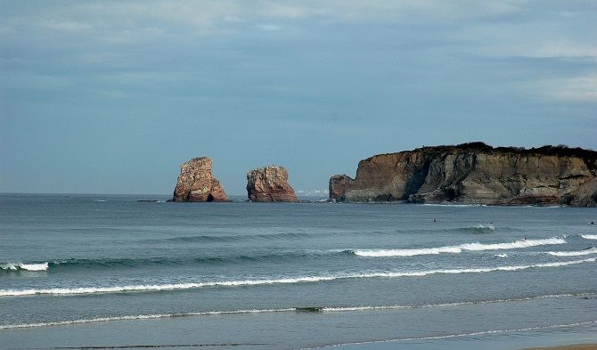 protected surf spot close to biarritz